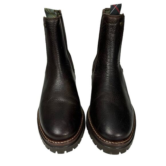 NWOB Barbour Evie Leather Chelsea Boots Lug Sole Brown Size EU 38/ UK 5 / US 7 - Picture 5 of 11
